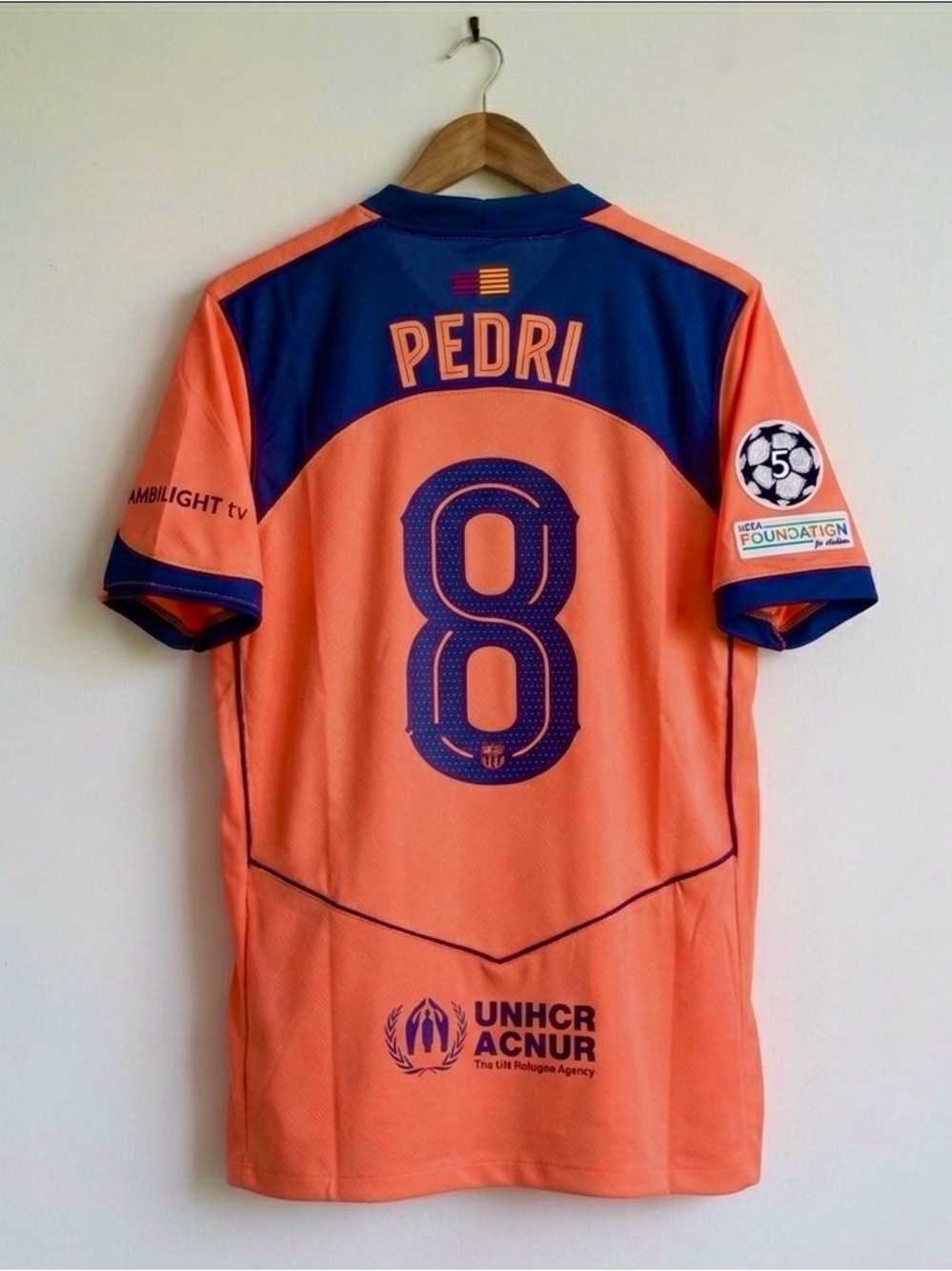 Pedri #8 Barcelona Third Jersey 25/26 Fan Version Size Medium
